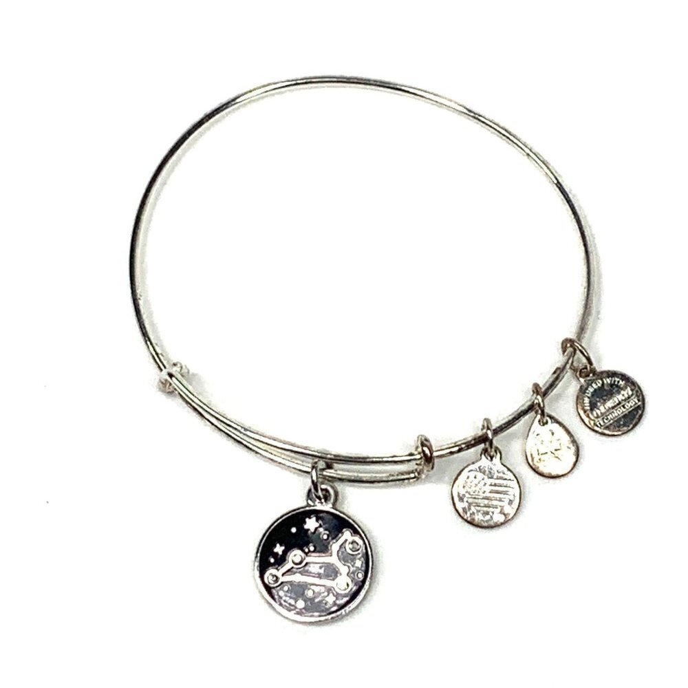 Alex and Ani Leo Constellation Charm Bracelet Silver Finish 2"- 3.5"